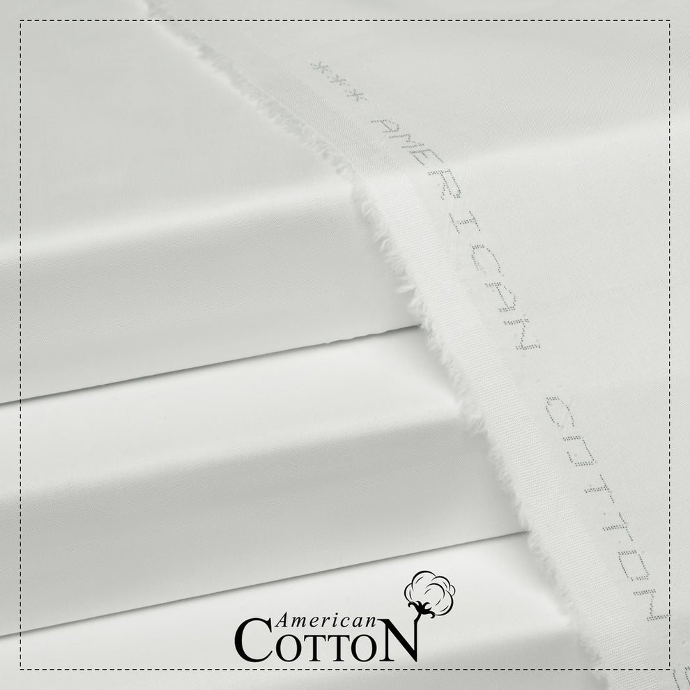American Cotton Off-White - Unstitched Men's Wear