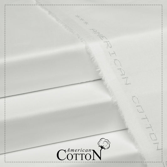 American Cotton Off-White - Unstitched Men's Wear