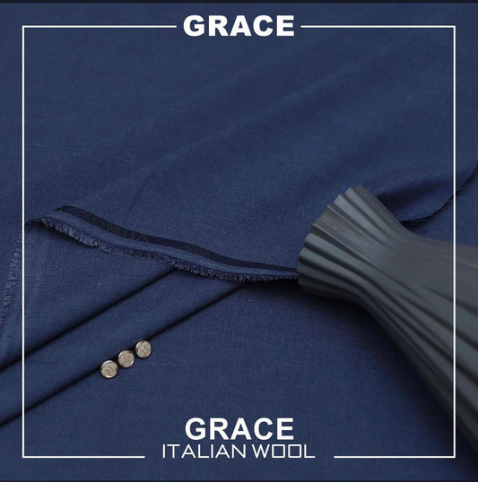 Grace Italian Wool - Navy Blue