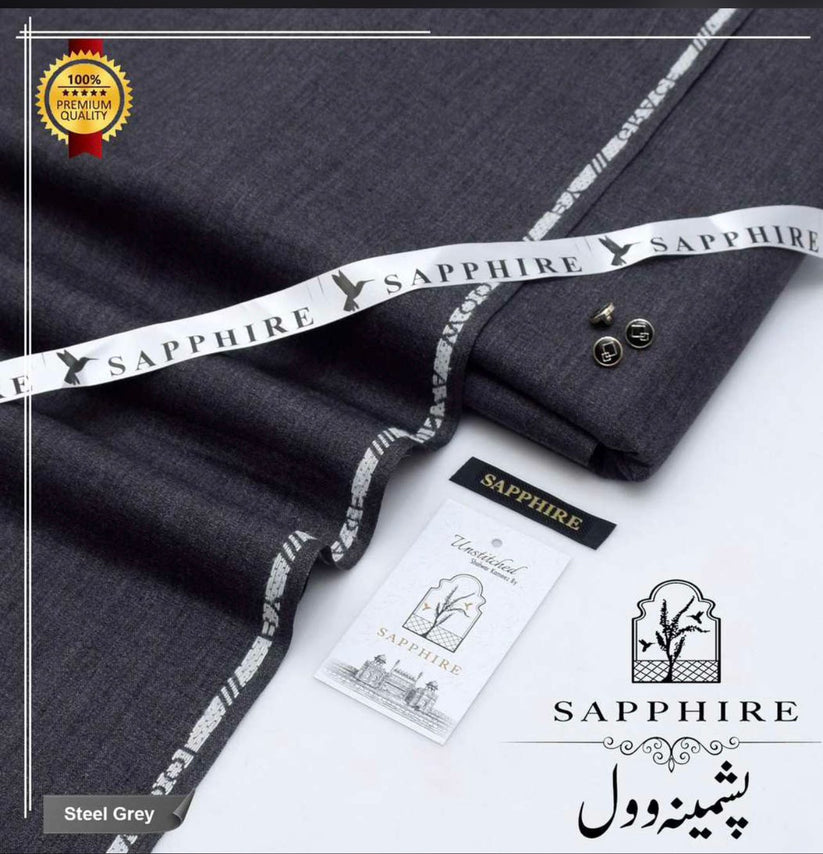 Sapphire Wool- Steel Grey